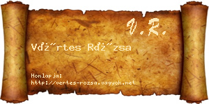 Vértes Rózsa névjegykártya