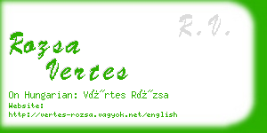 rozsa vertes business card